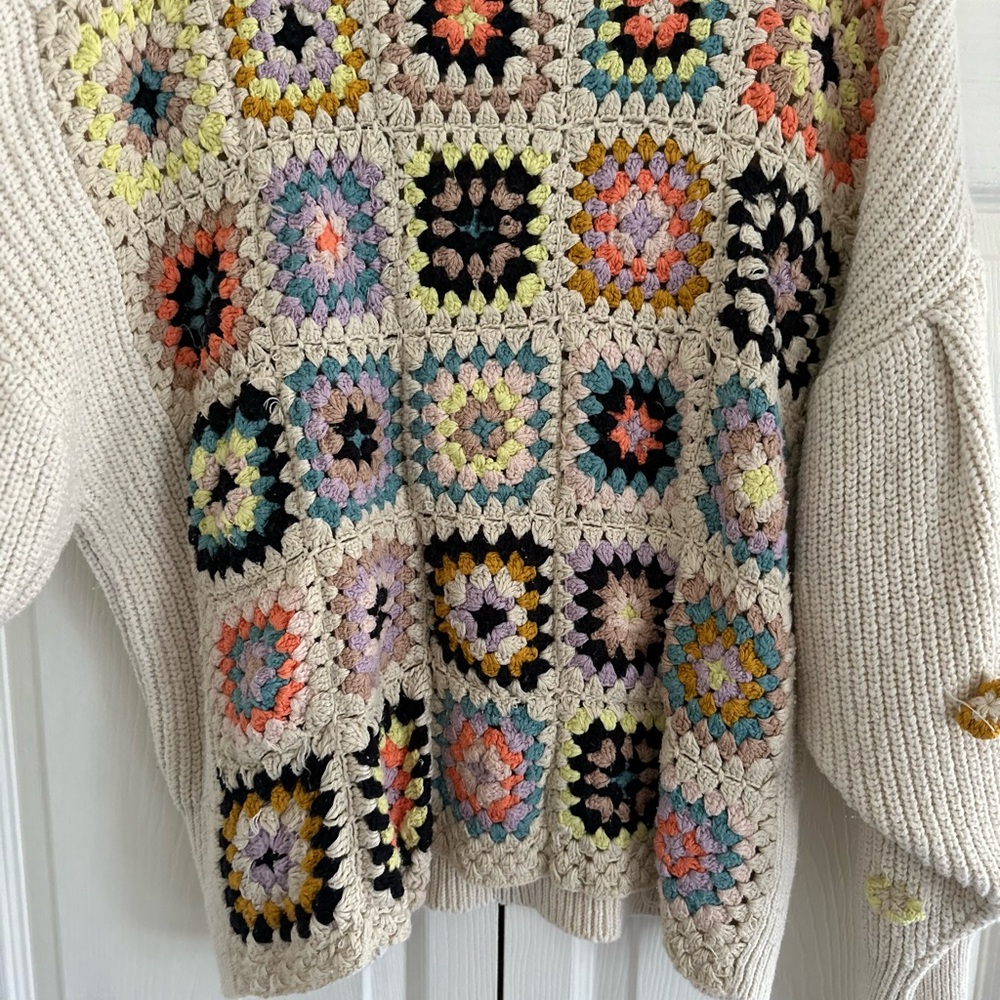 Free People Dahila Crochet Sweater Pullover - Picture 3 of 9